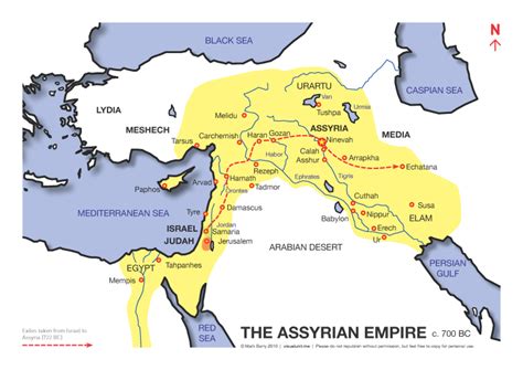map of assyrian empire.